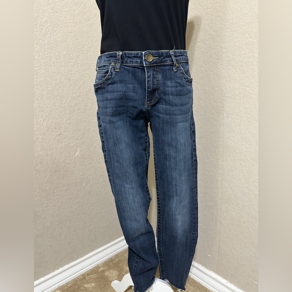 Kut From The Kloth Vintage Skinny Leg Jeans Mid Rise Dark Wash Women's Size 10